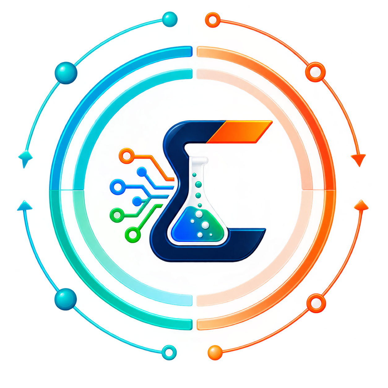 Futuristic Orbital Laboratory Emblem