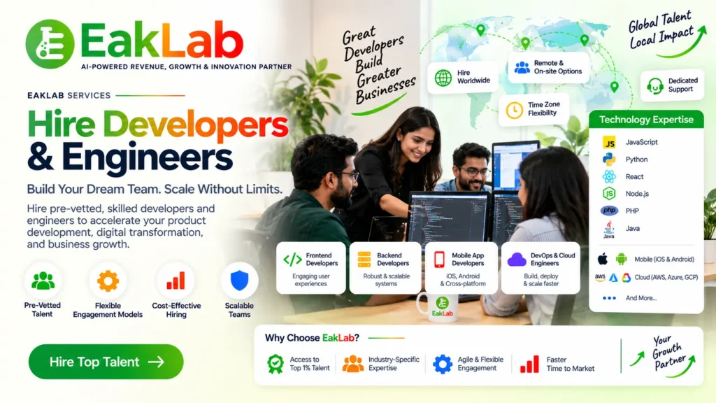 Hire Developers & Engineers EakLab Services